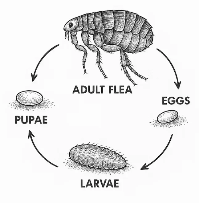Life Cycle of Fleas