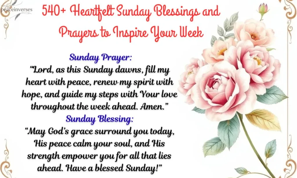 sunday prayers and blessings
