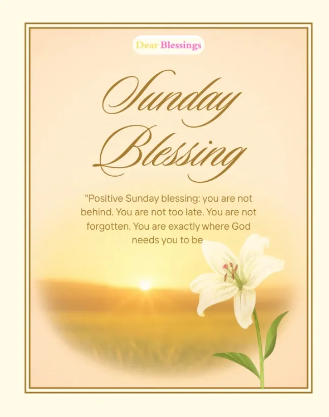 positive sunday blessings