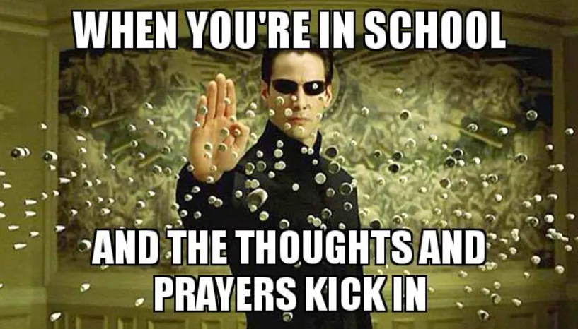 thoughts and prayers meme